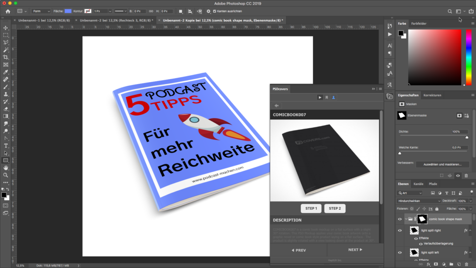 Download Ansprechende 3D Mockups mit ein paar Klicks in Photoshop!